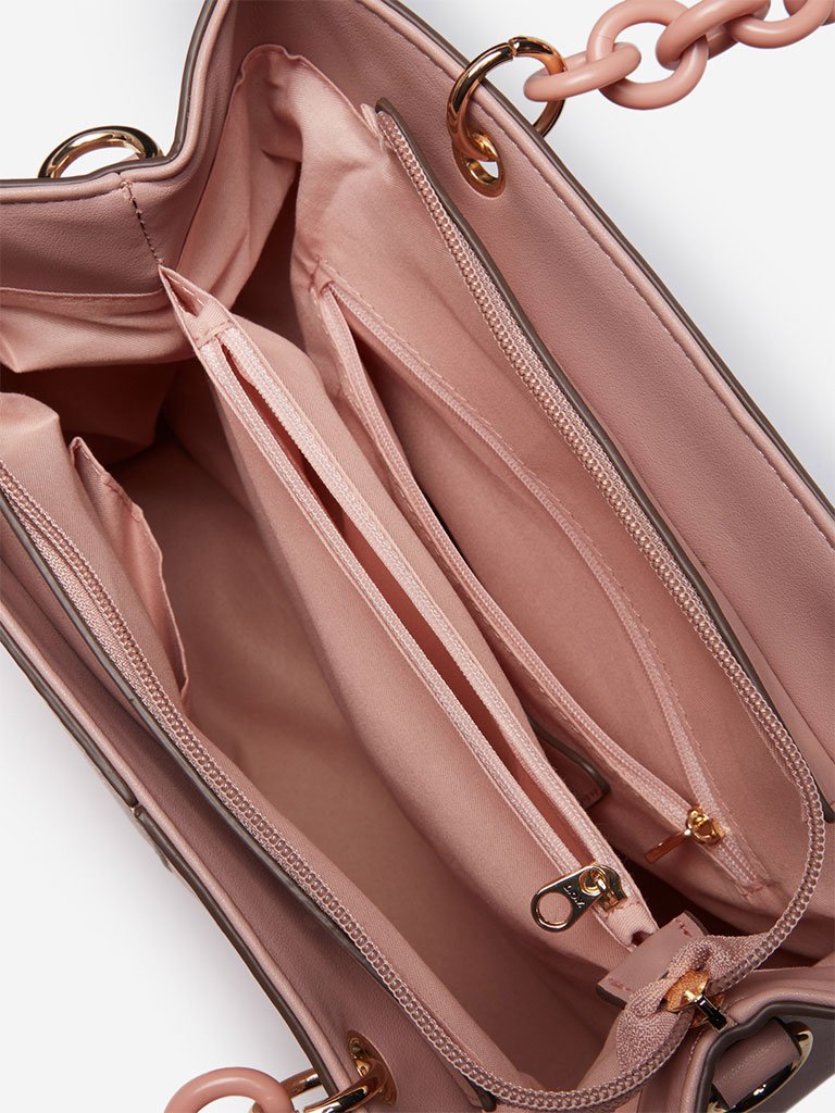 LOV Pink Hardware Tote Bag