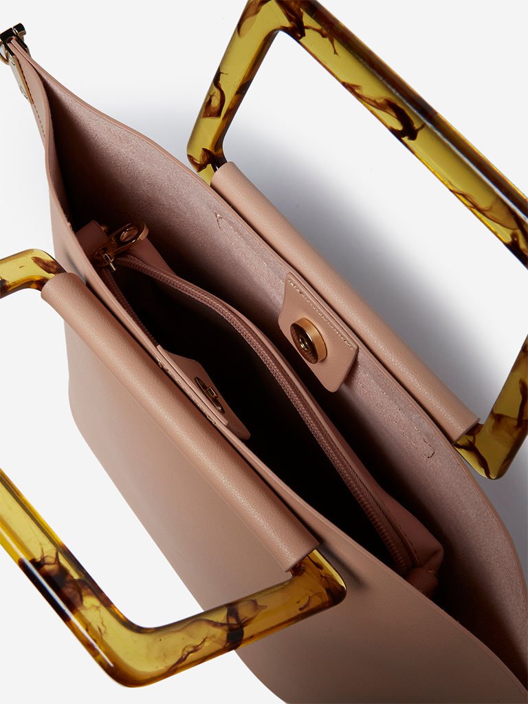 LOV Light Pink Tote Bag With Pouch