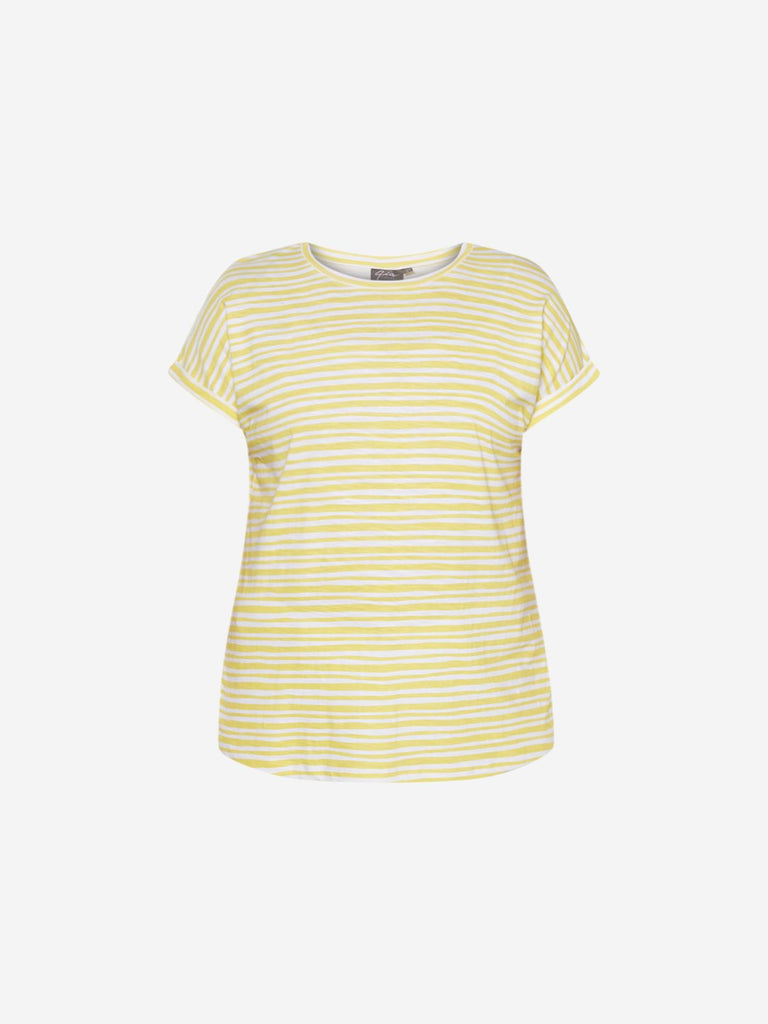 Gia Curve Yellow Striped Bella T-Shirt