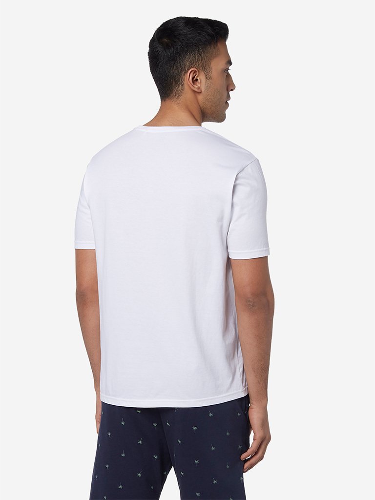 WES Lounge White Relaxed Fit T-Shirt
