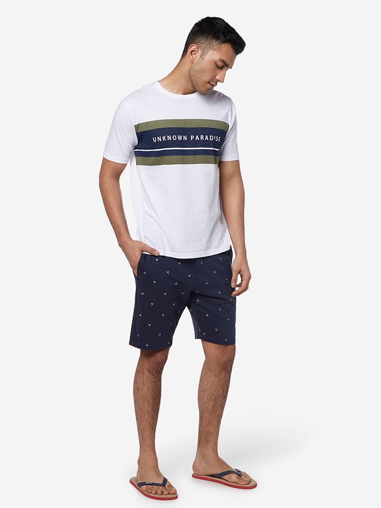 WES Lounge White Relaxed Fit T-Shirt