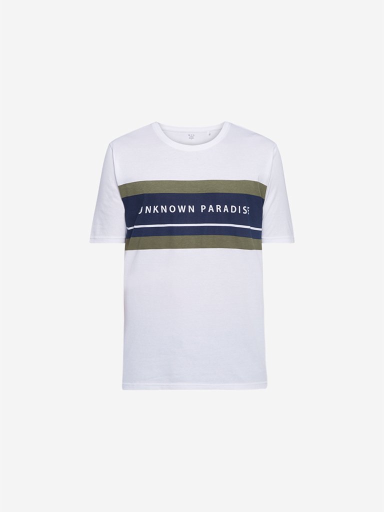 WES Lounge White Relaxed Fit T-Shirt