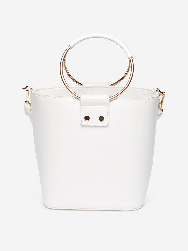 LOV White Chloe Bucket Bag