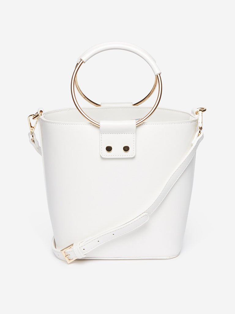 LOV White Chloe Bucket Bag