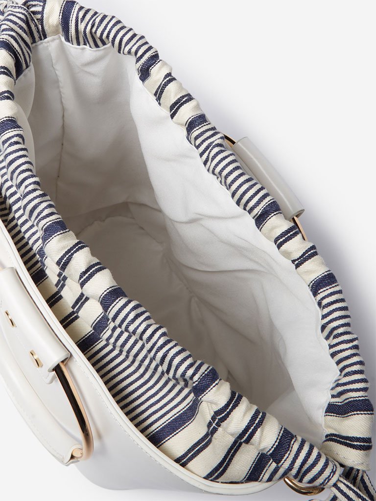 LOV White Chloe Bucket Bag