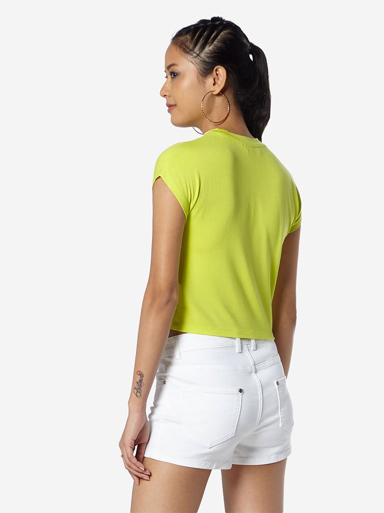 Nuon Light Green Adorn T-Shirt