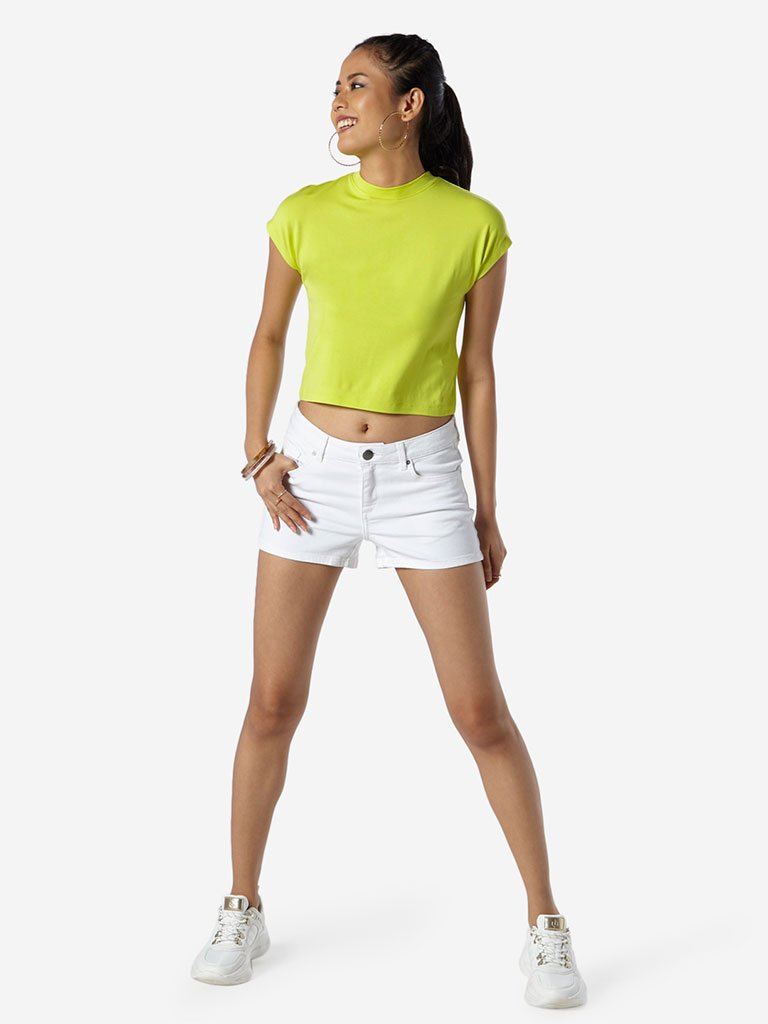 Nuon Light Green Adorn T-Shirt