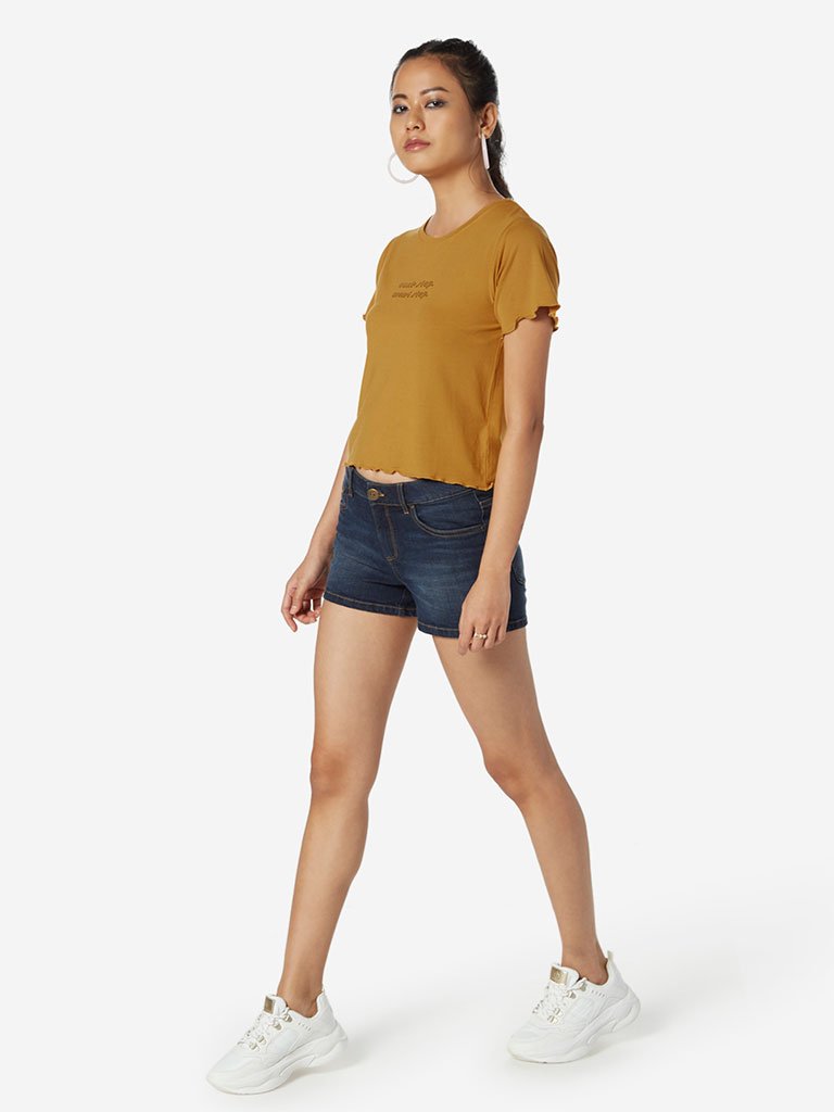 Nuon Mustard Crewneck T-Shirt