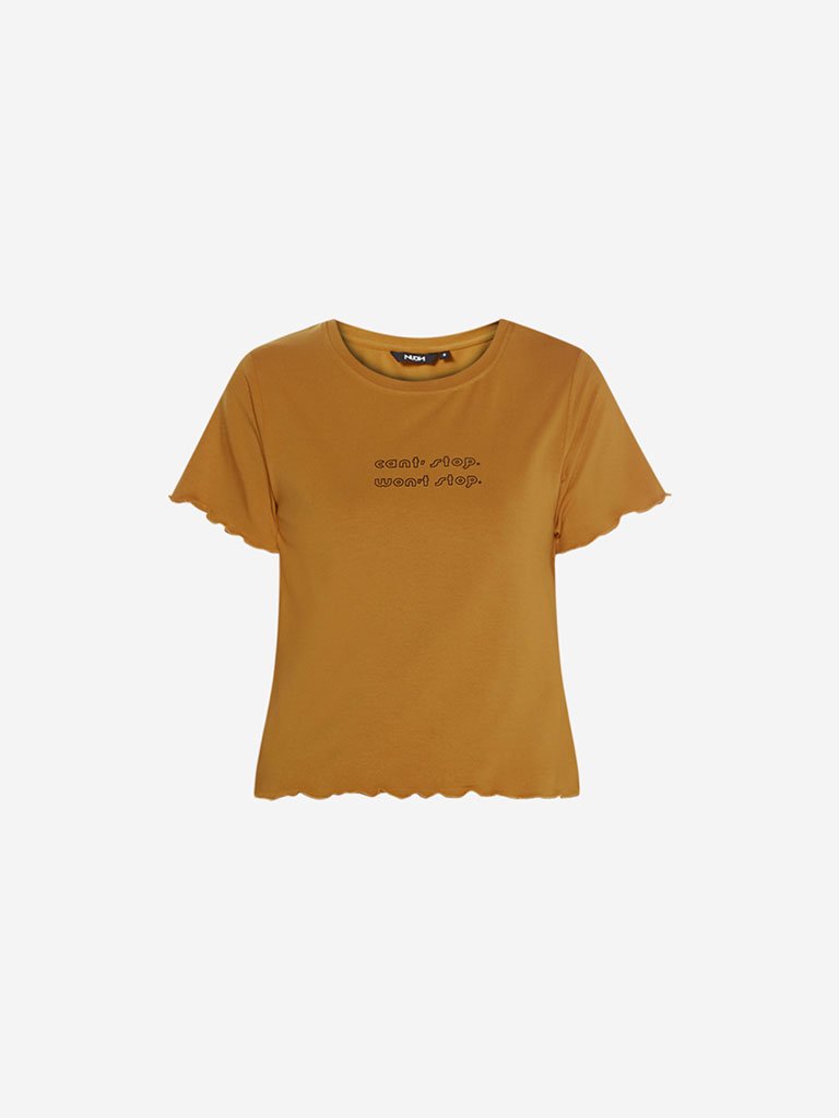 Nuon Mustard Crewneck T-Shirt
