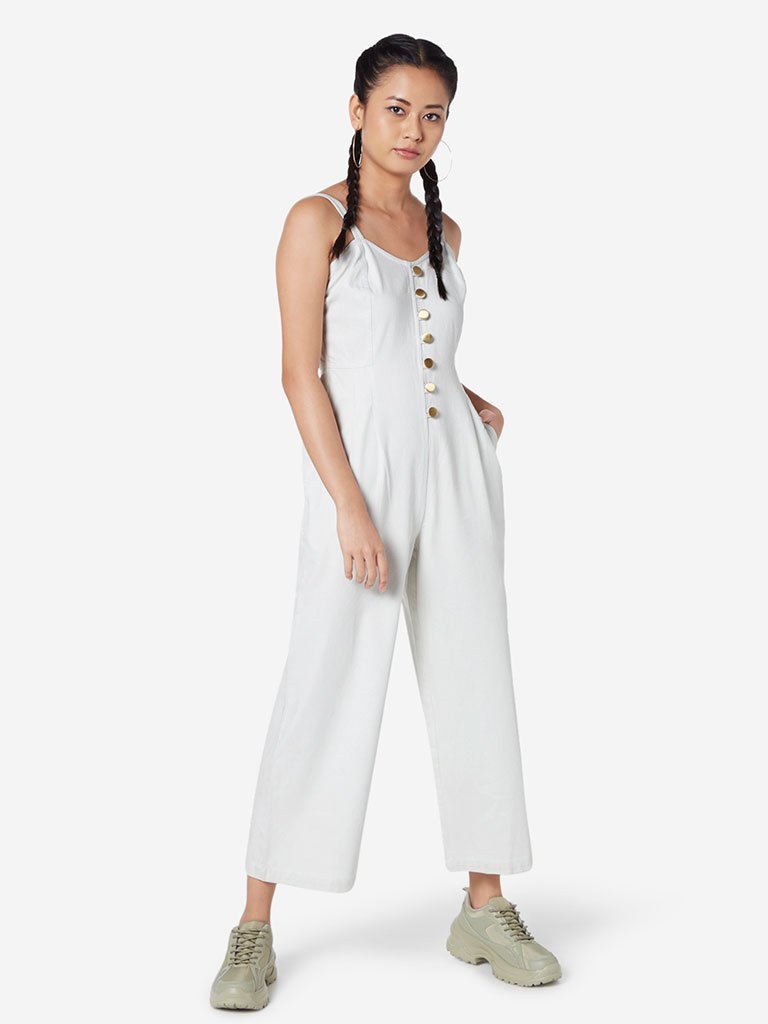 Nuon Off-White Denim Narita Jumpsuit
