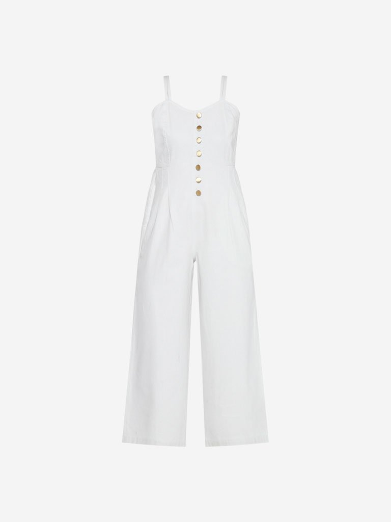 Nuon Off-White Denim Narita Jumpsuit