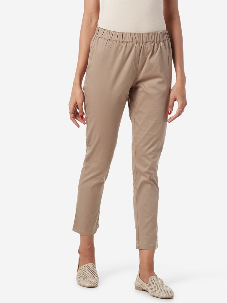 Utsa Brown Ethnic Pants