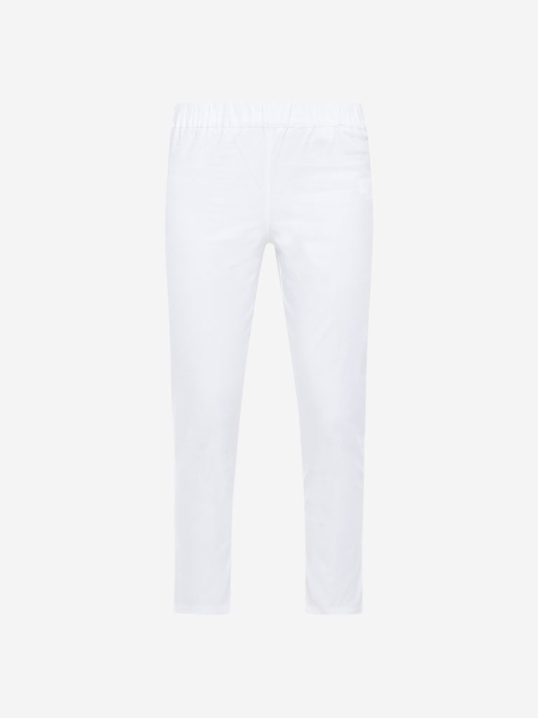 Utsa White Ethnic Pants