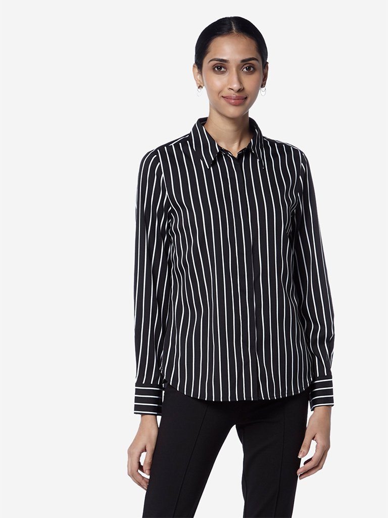 Wardrobe Black Striped Agnus Shirt