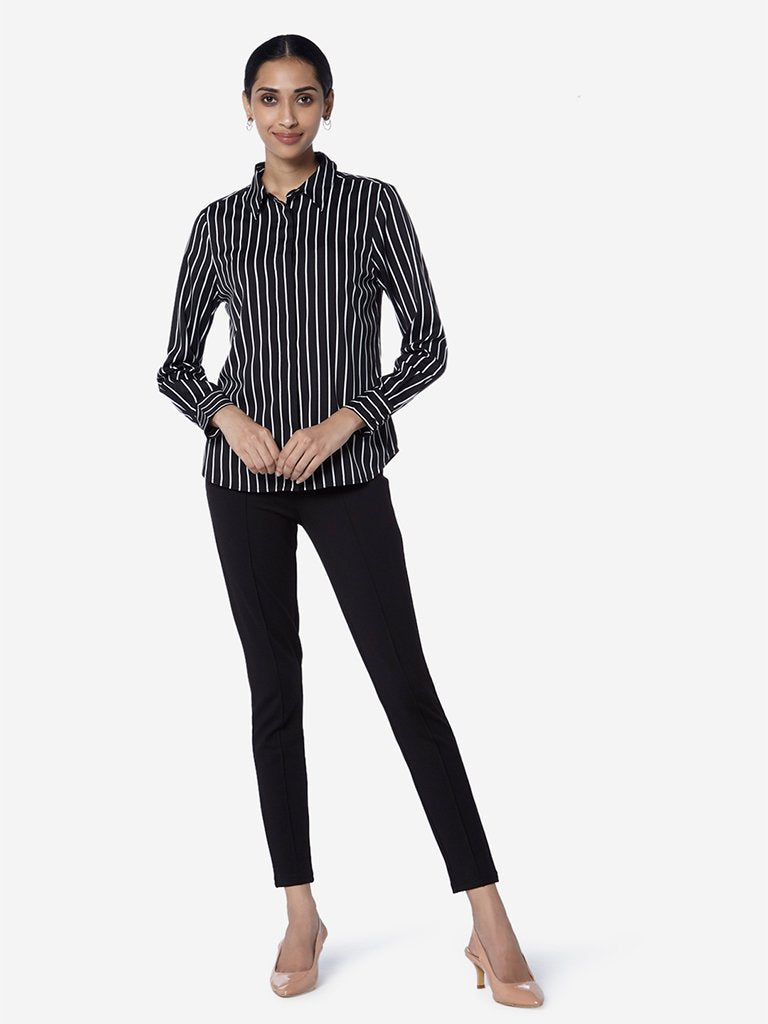 Wardrobe Black Striped Agnus Shirt
