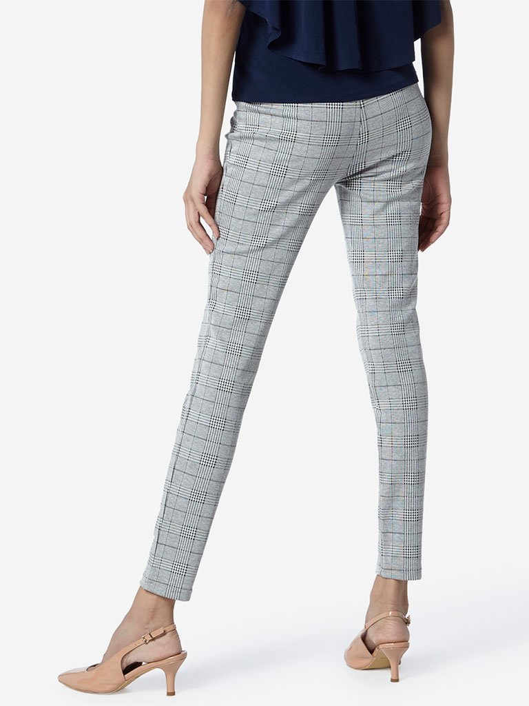 Wardrobe Black Checked Athena Pointe Pants