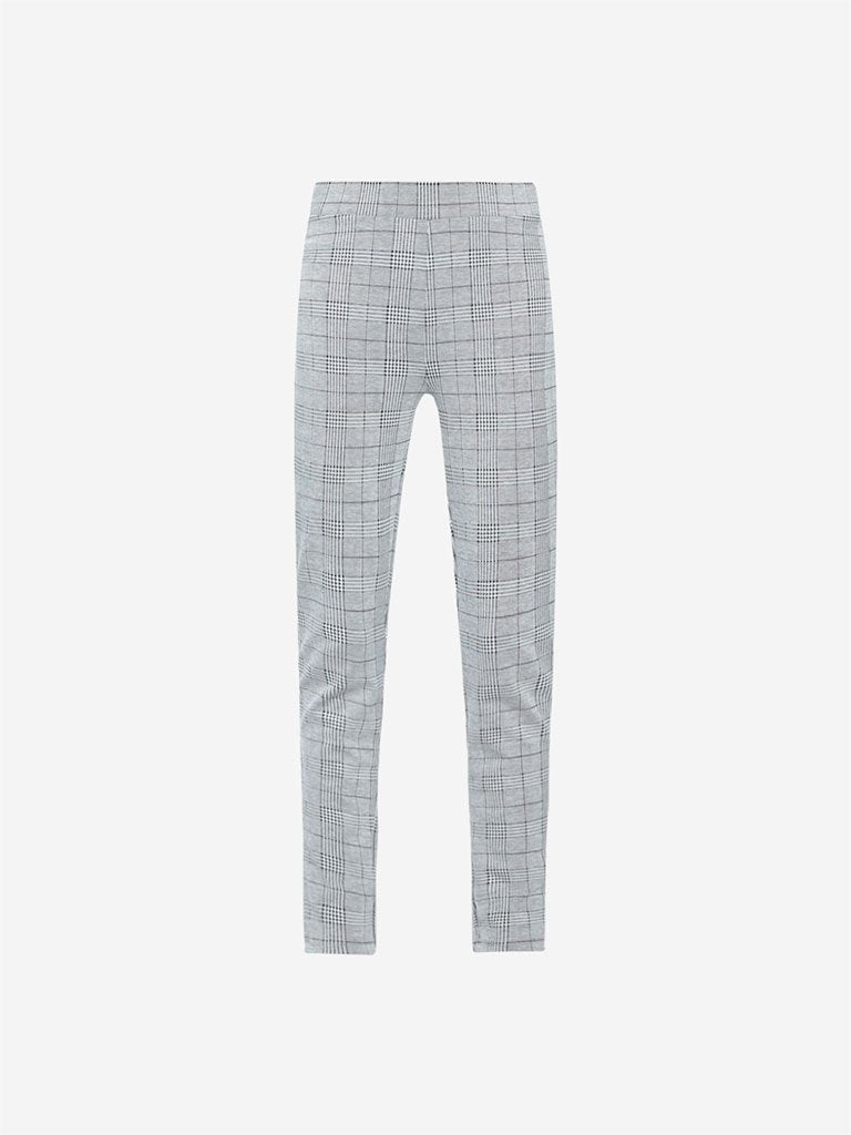 Wardrobe Black Checked Athena Pointe Pants