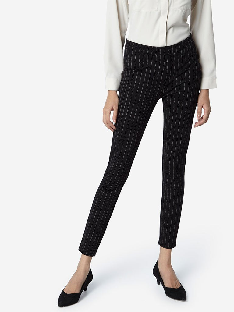 Wardrobe Black Striped Athena Pointe Pants