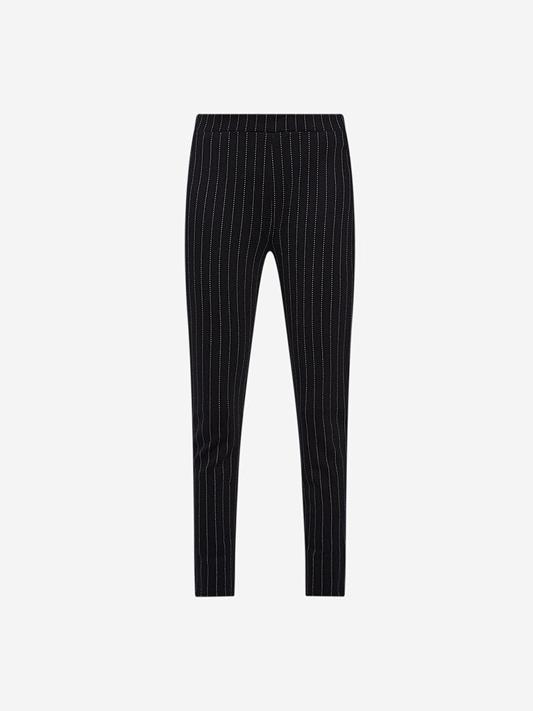 Wardrobe Black Striped Athena Pointe Pants