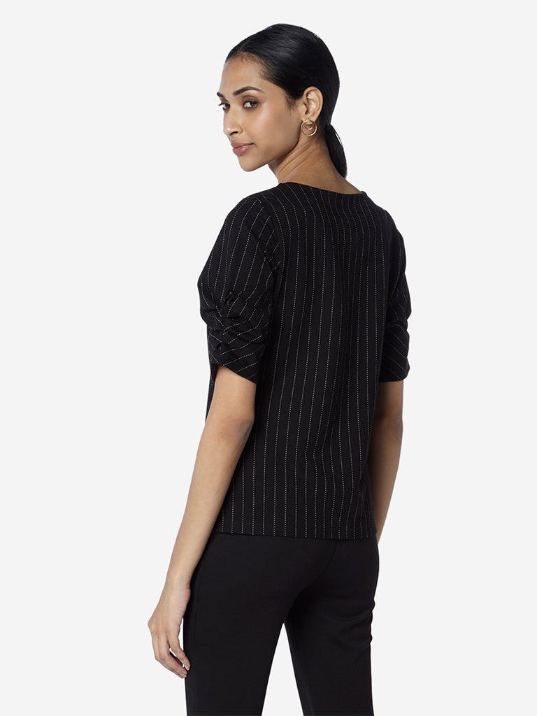 Wardrobe Black Striped Adisa Top
