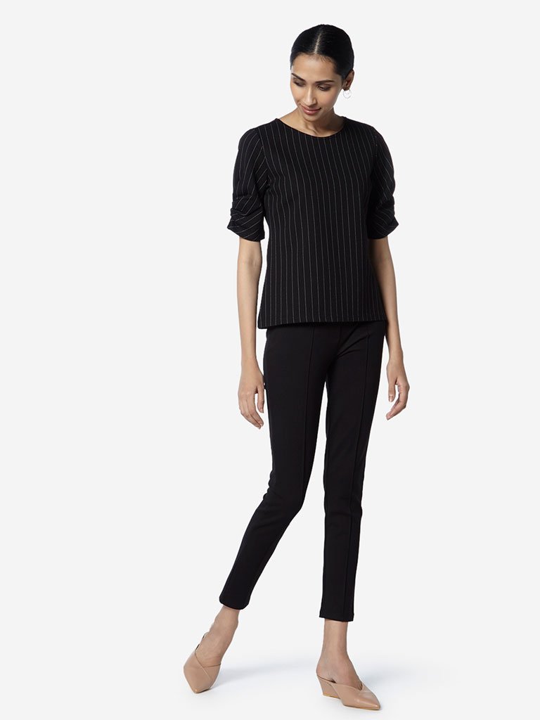 Wardrobe Black Striped Adisa Top