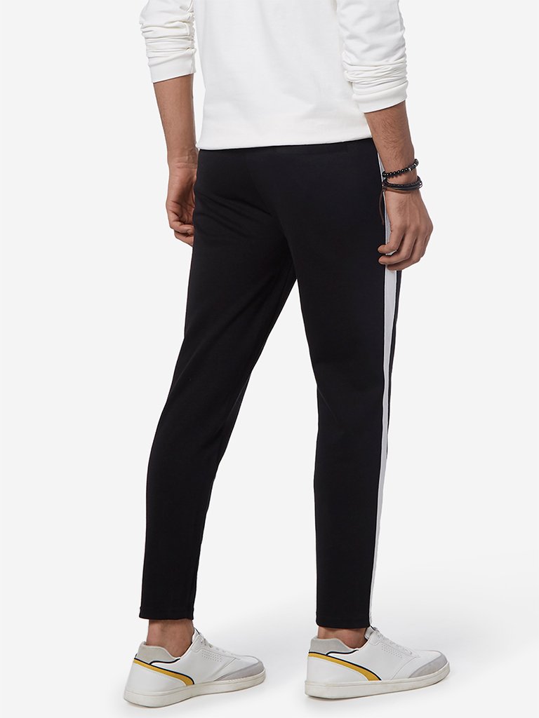 Nuon Black Panel Detailed Track-pants