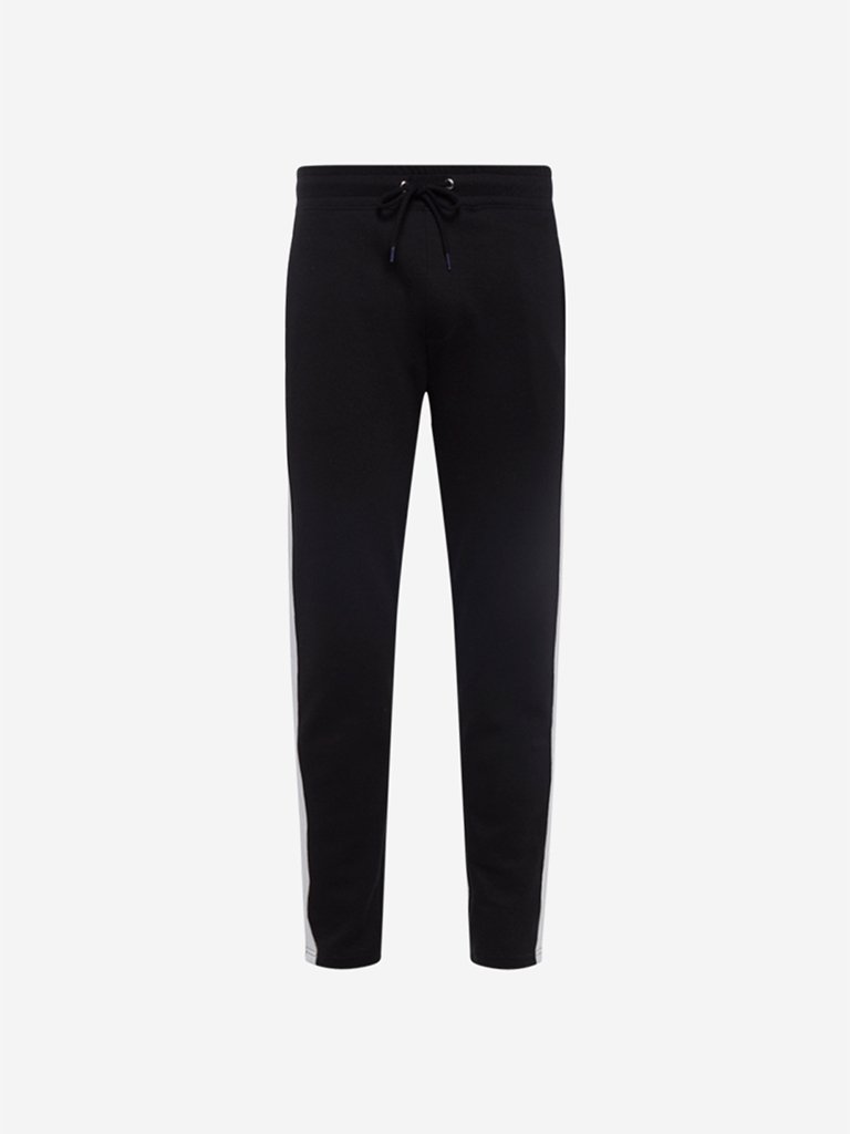 Nuon Black Panel Detailed Track-pants
