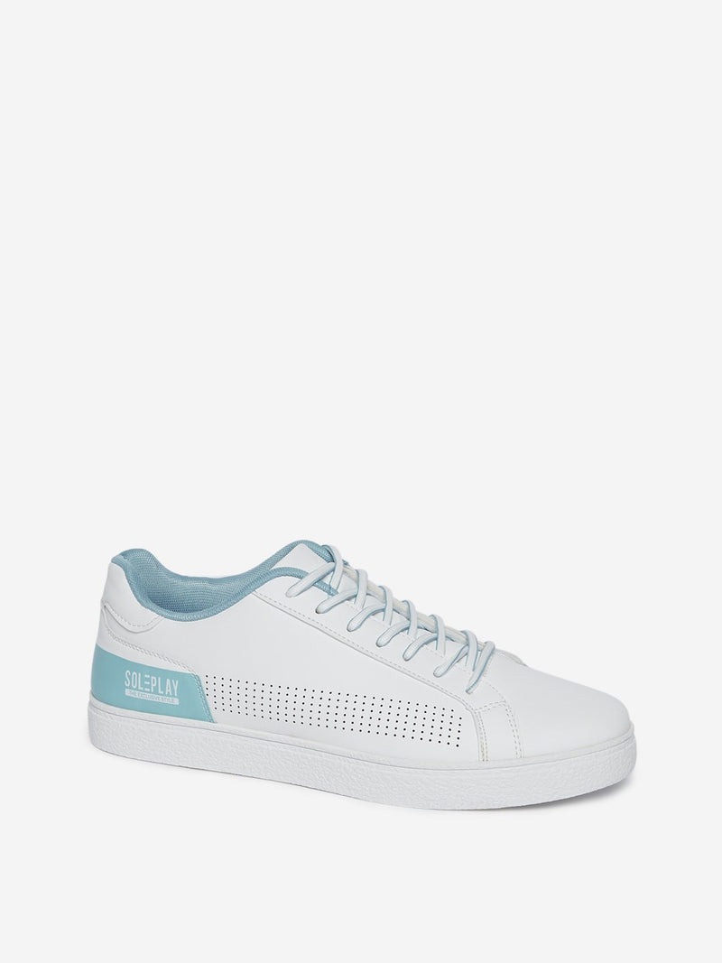 SOLEPLAY White Lace-Up Sneakers