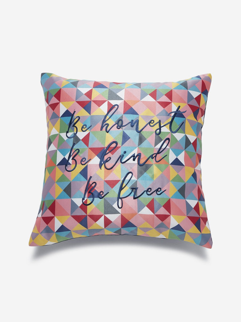 Westside Home Multicolour Geometrical Print Cushion Cover