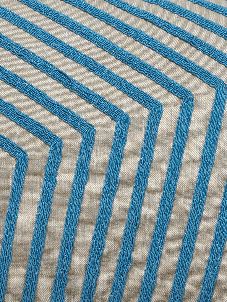 Westside Home Turquoise Striped Cushion Cover