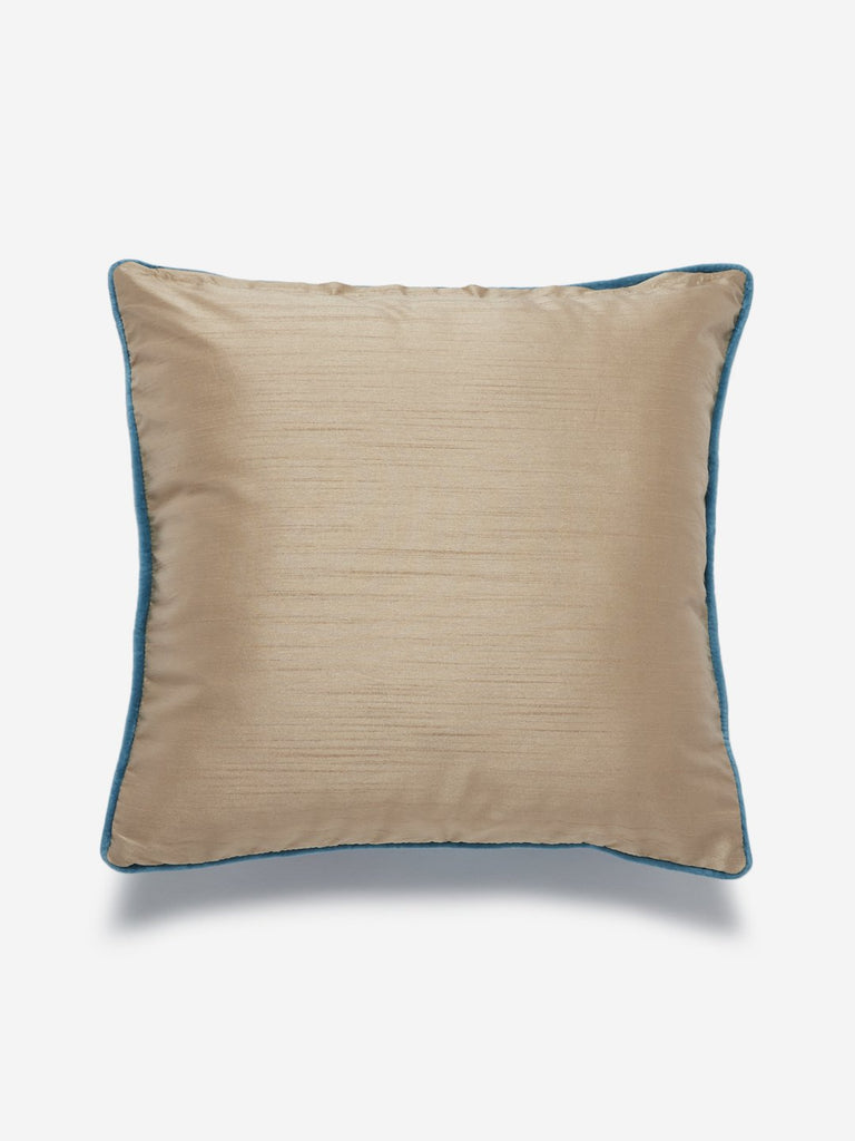Westside Home Blue Leaf Print Cushion Cover