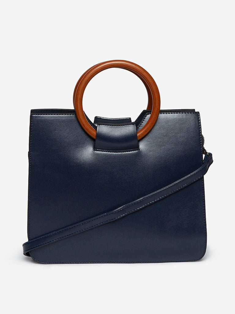 LOV Navy Paula Tote Bag