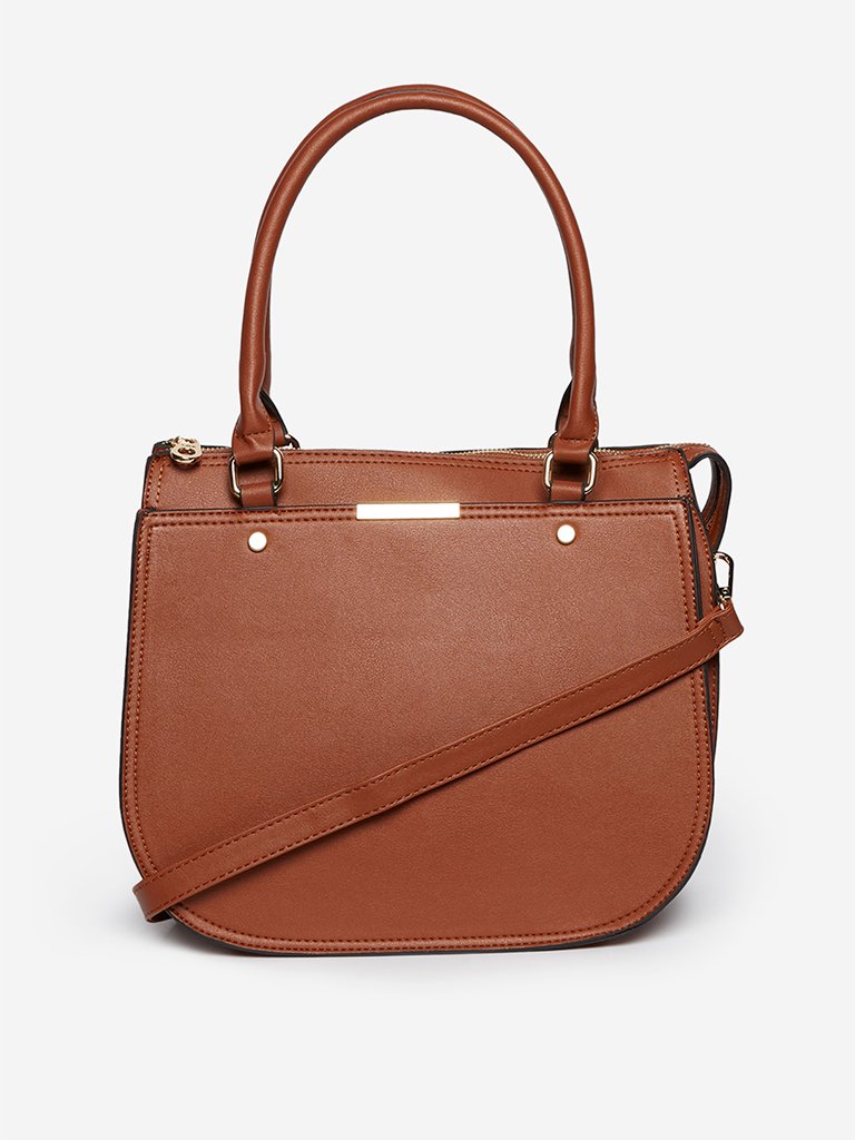 LOV Tan Satchel Bag