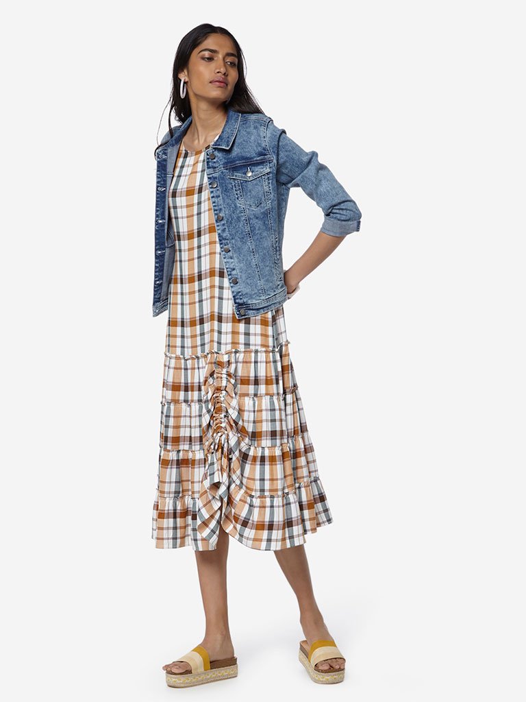 LOV Multicolour Checked Stefany Dress