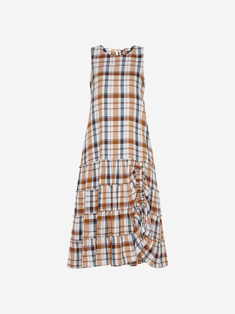 LOV Multicolour Checked Stefany Dress