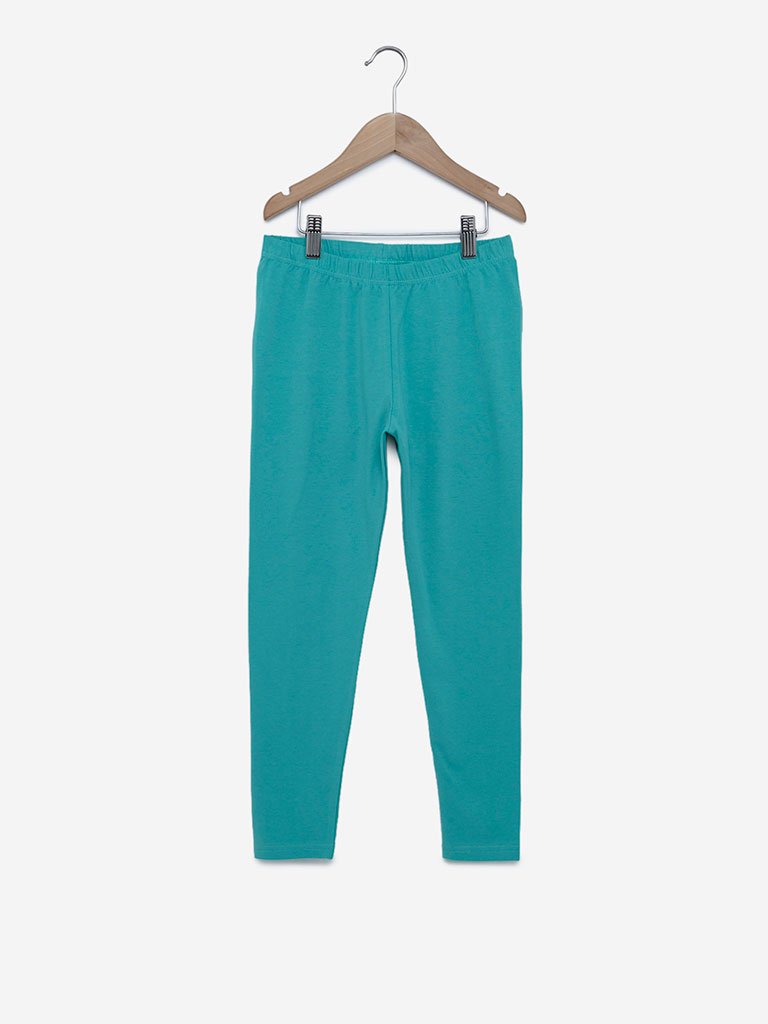 Utsa Kids Sea-Green Leggings