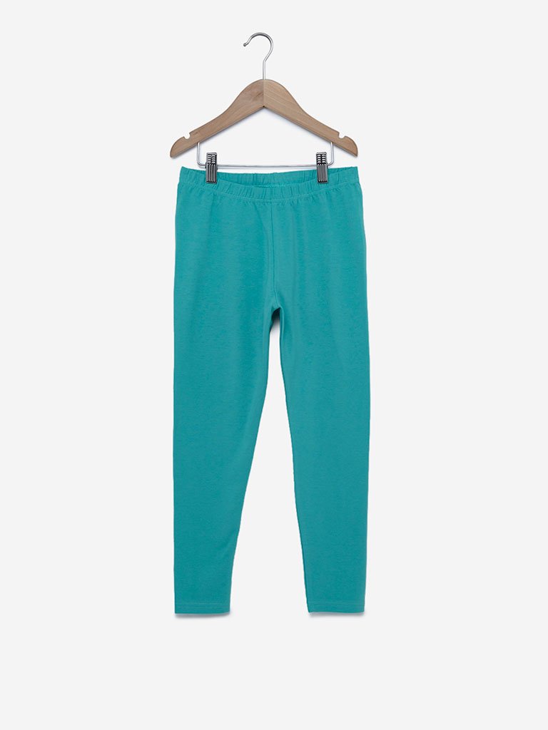 Utsa Kids Sea-Green Leggings