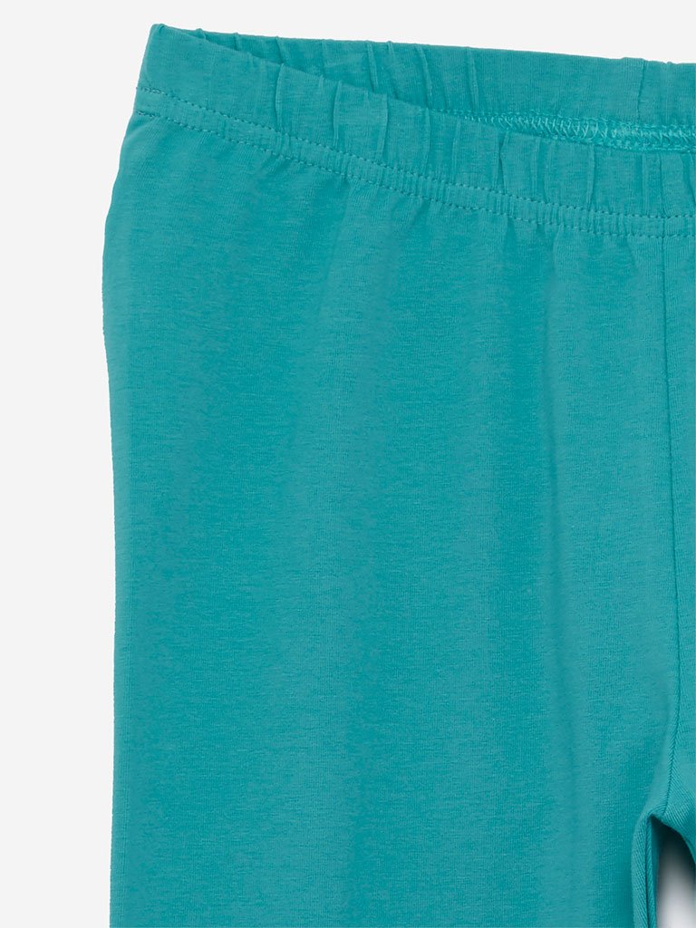 Utsa Kids Sea-Green Leggings