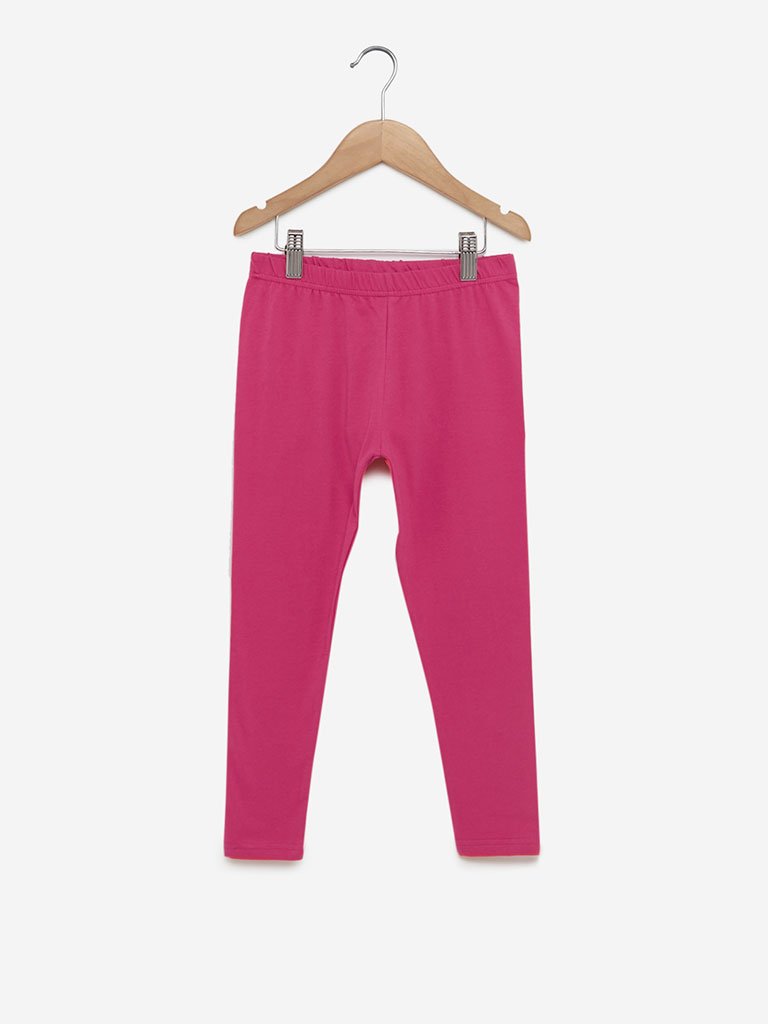 Utsa Kids Dark Pink Leggings