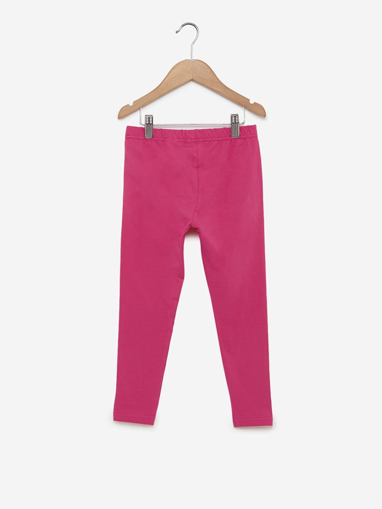 Utsa Kids Dark Pink Leggings