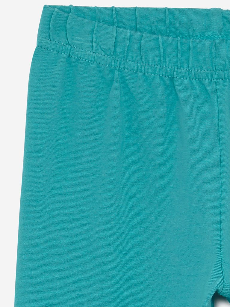 Utsa Kids Sea-Green Leggings