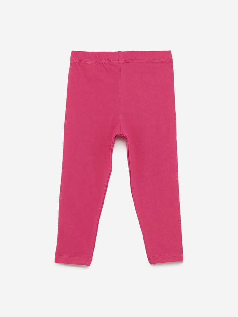 Utsa Kids Dark Pink Leggings
