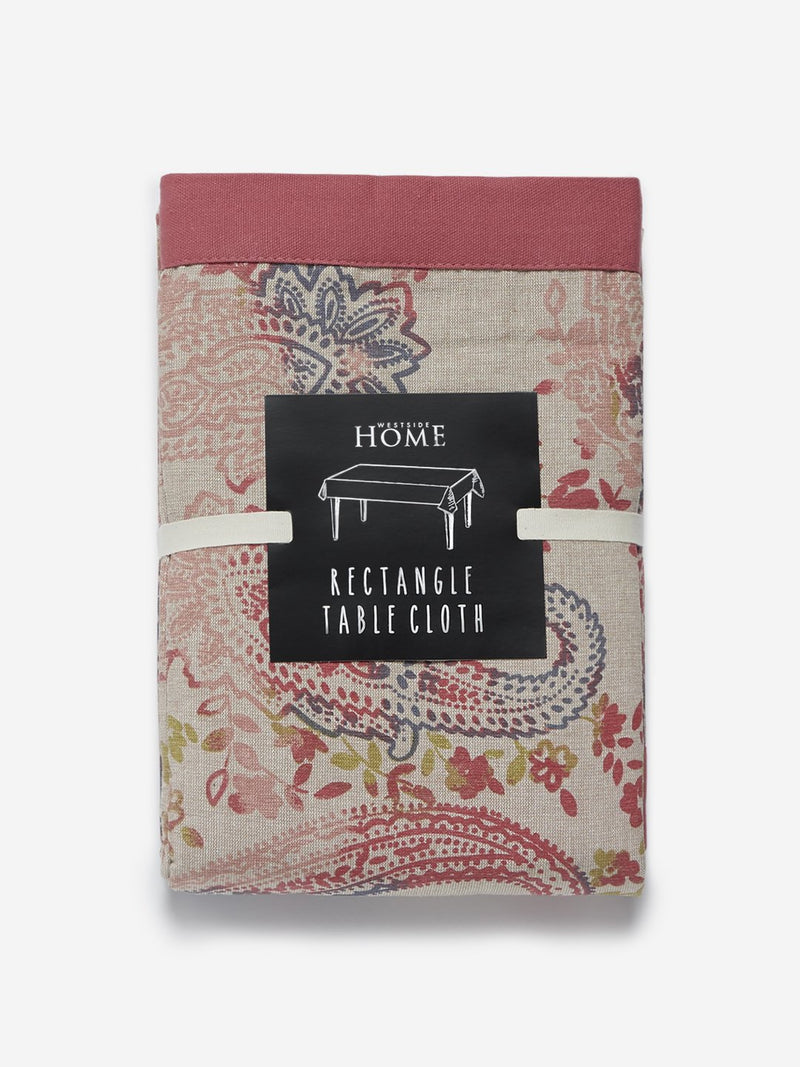 Westside Home Multicolour Rectangular Floral Print Tablecloth