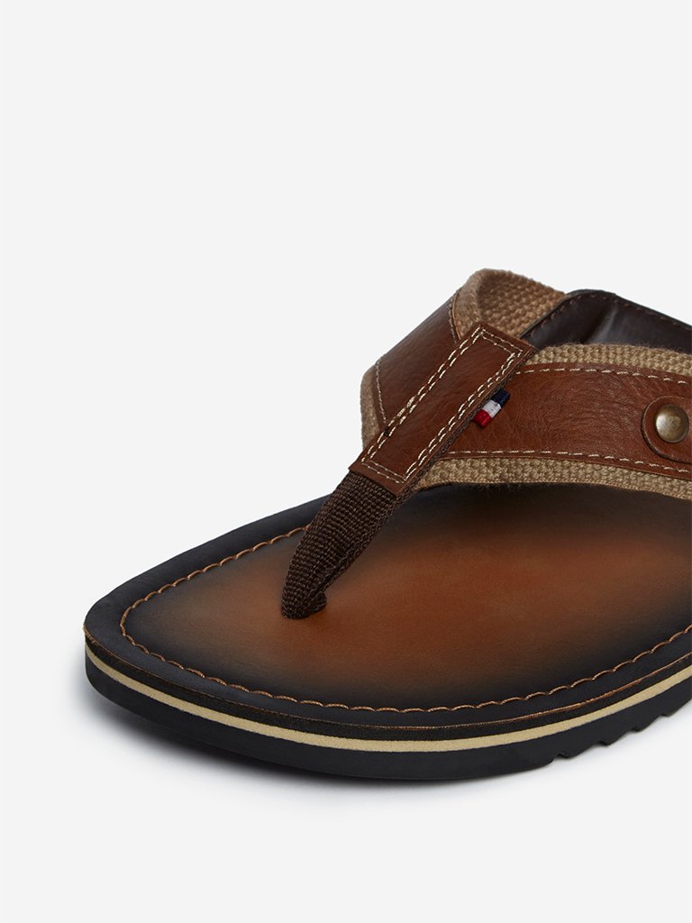 SOLEPLAY Brown Faux-Leather Sandals