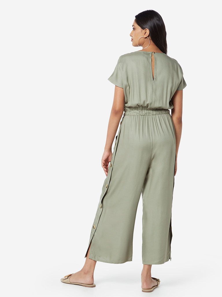 LOV Sage-Green Kansas Jumpsuit