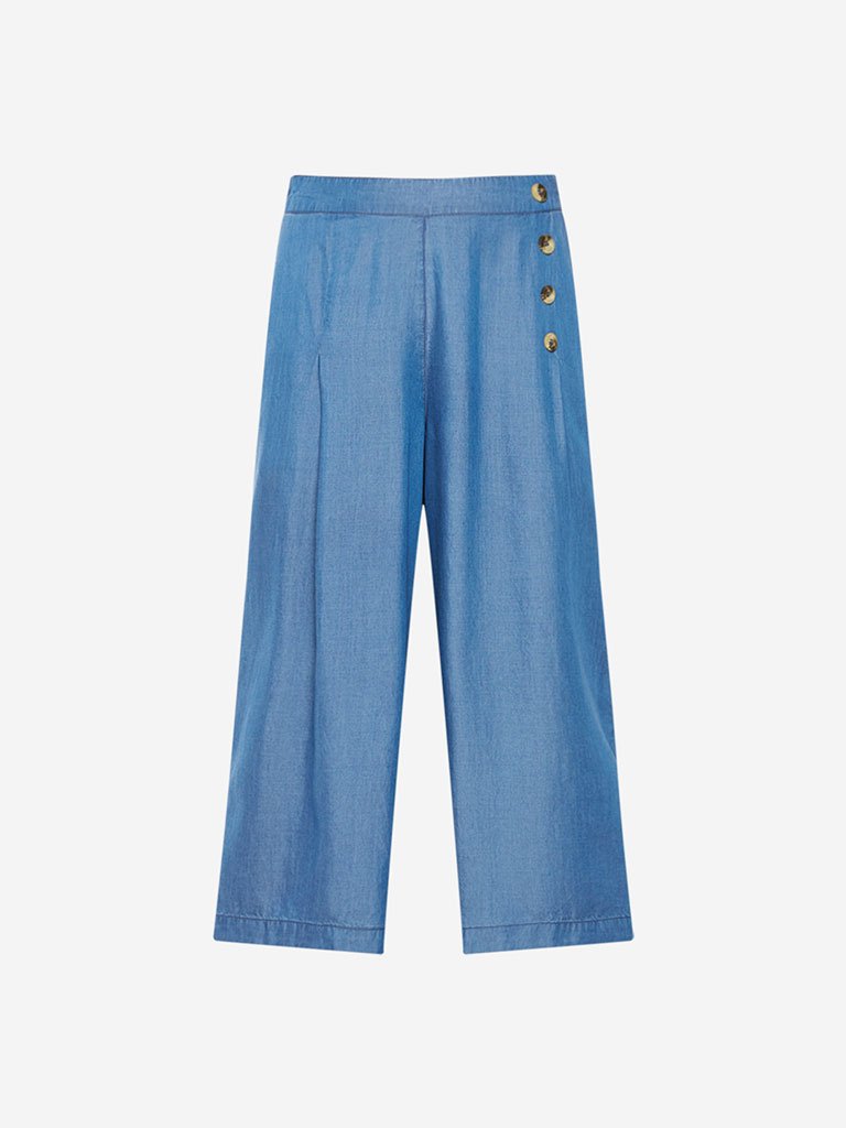 LOV Blue Zen Chambray Culottes