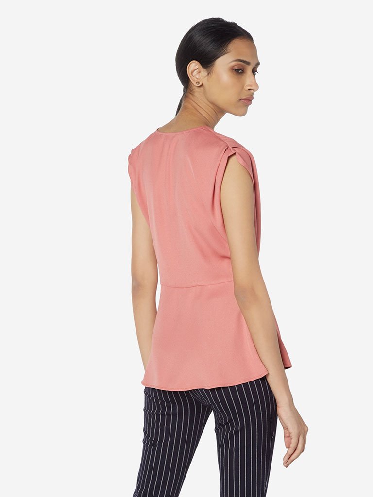 Wardrobe Dusty Pink V-Neck Cara Top