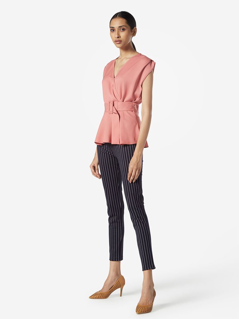 Wardrobe Dusty Pink V-Neck Cara Top