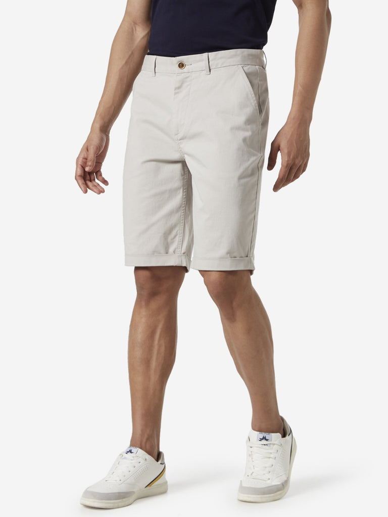 Ascot Light Grey Relaxed Fit Shorts