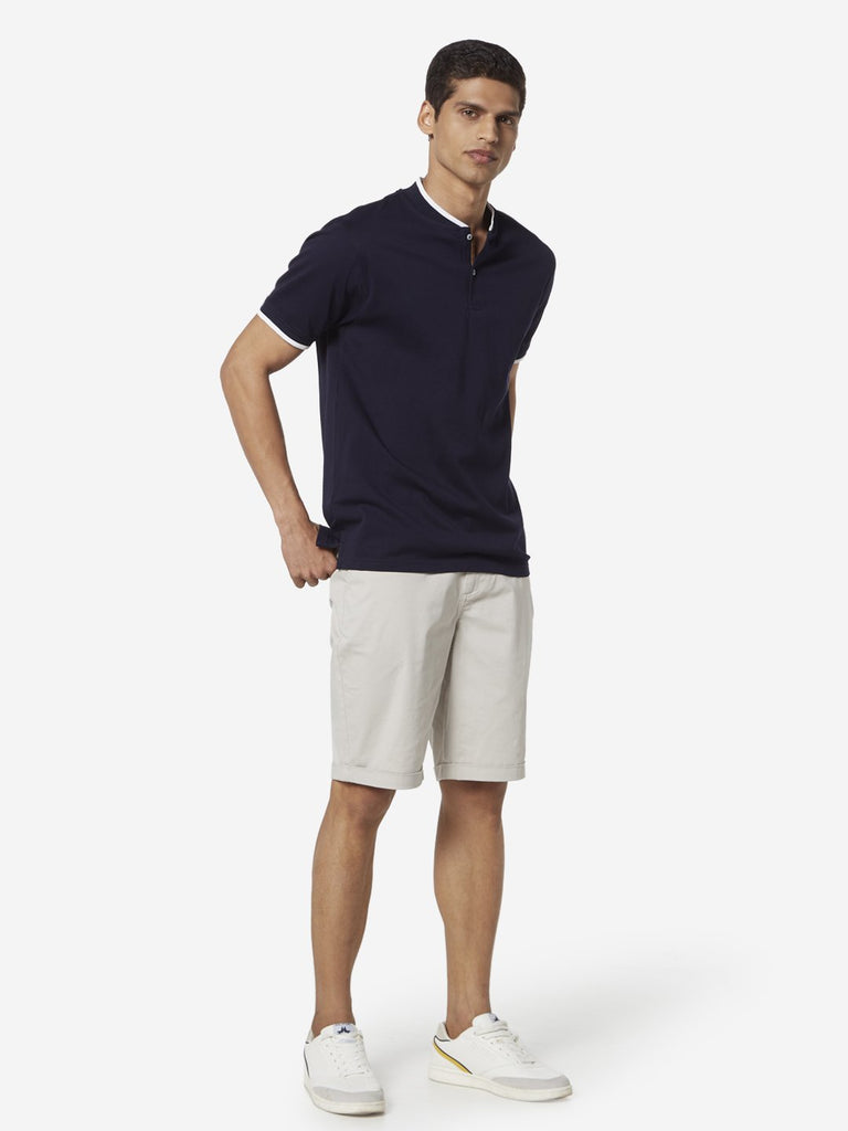 Ascot Light Grey Relaxed Fit Shorts
